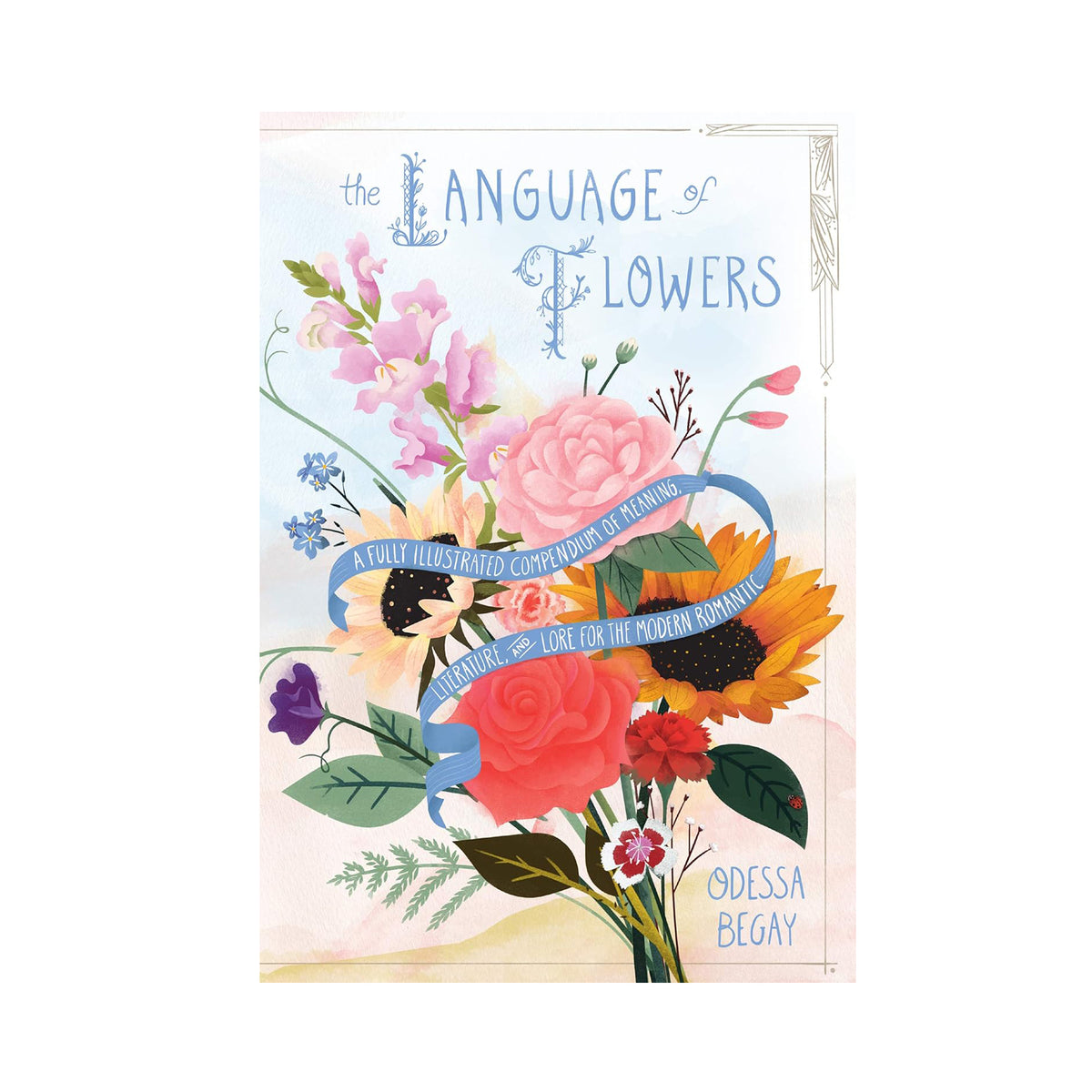 Book cover of 'The Language of Flowers' with colorful floral illustrations on a white background