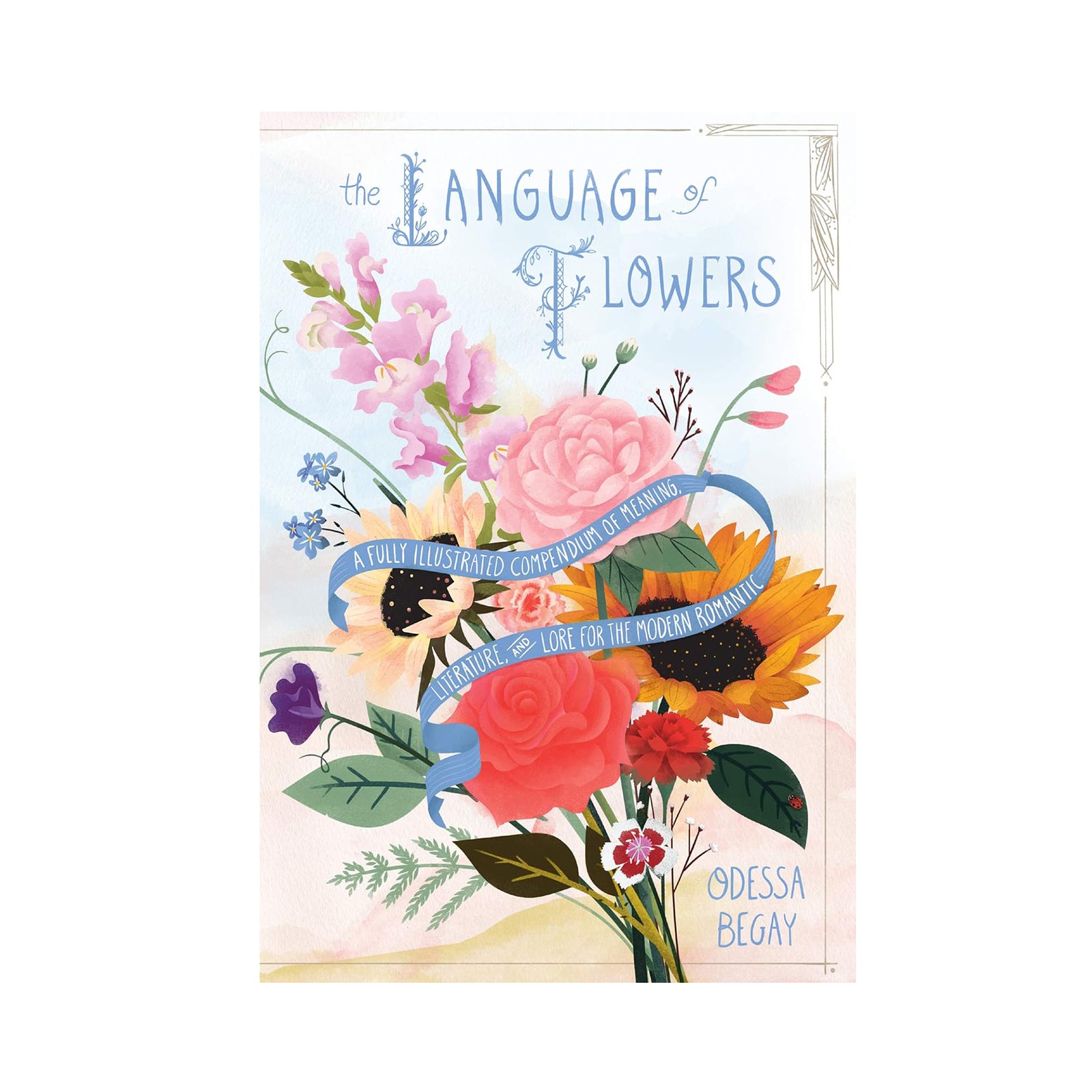 Book cover of 'The Language of Flowers' with colorful floral illustrations on a white background