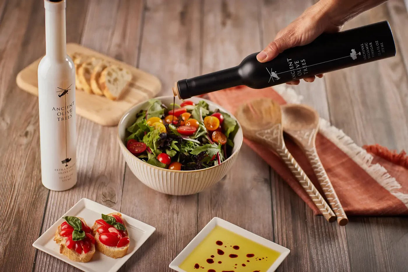 This barrel-aged balsamic vinegar displays notes of oak and fresh fruit. Sweet and savory, it is perfect for salads or drizzled over a charcuterie. Produced in California using time-honored methods, you'll be taken to the streets of Italy. 18-year barrel-aged balsamic vinegar 12.6 fl. oz. Produced in California