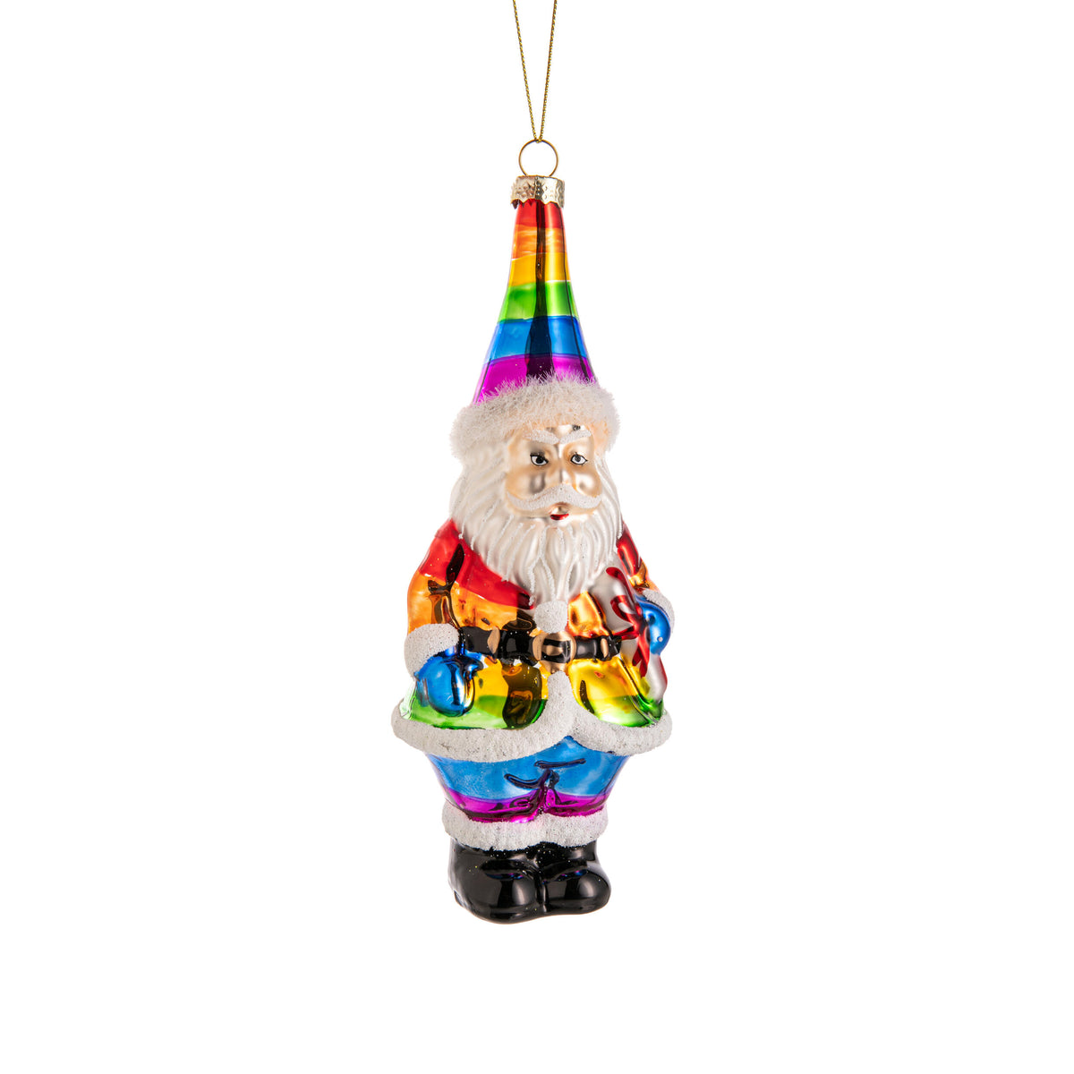 RAINBOW SANTA ORNAMENT