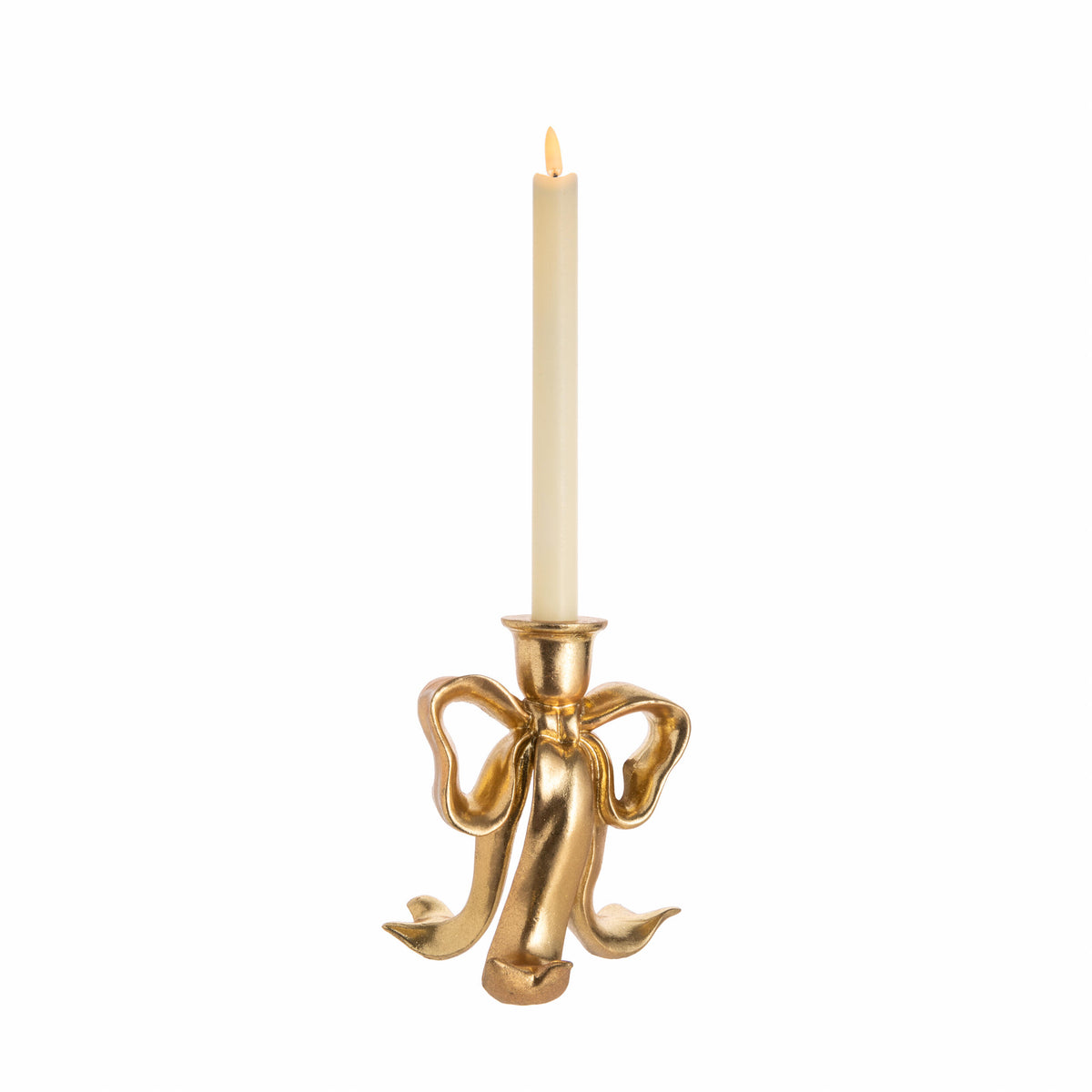 GOLDEN BOW CANDLE HOLDER