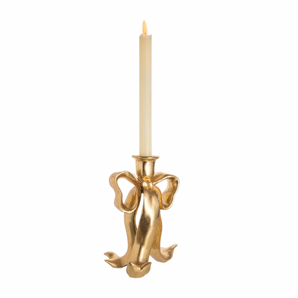 GOLDEN BOW CANDLE HOLDER