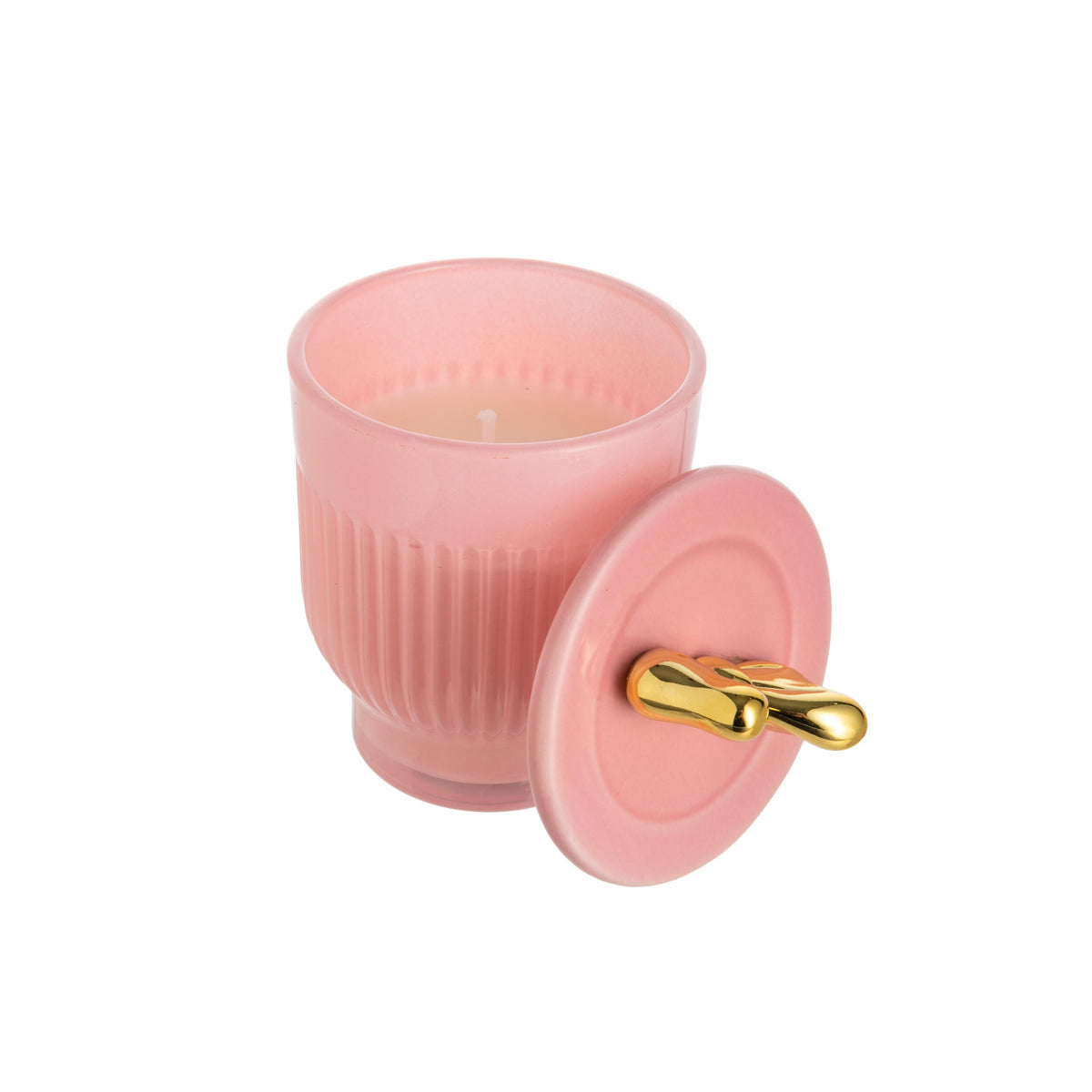 ROSE WATER SCENTED CANDLE IN BOW-TOPPED JAR