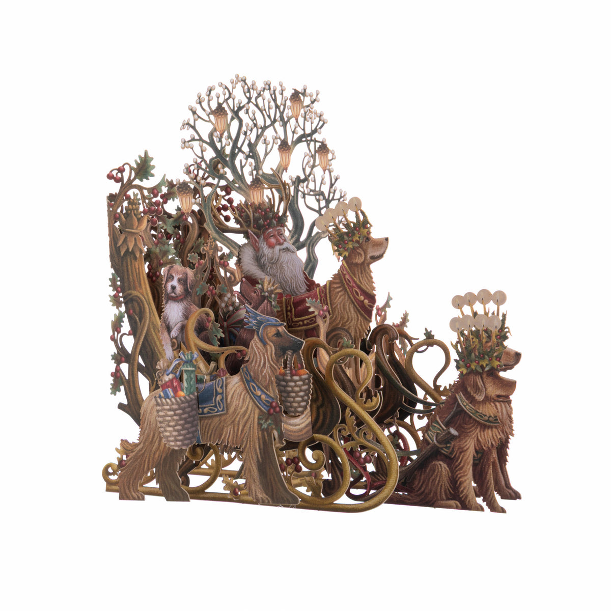 SANTA'S DOG SLEIGH 3D CARD