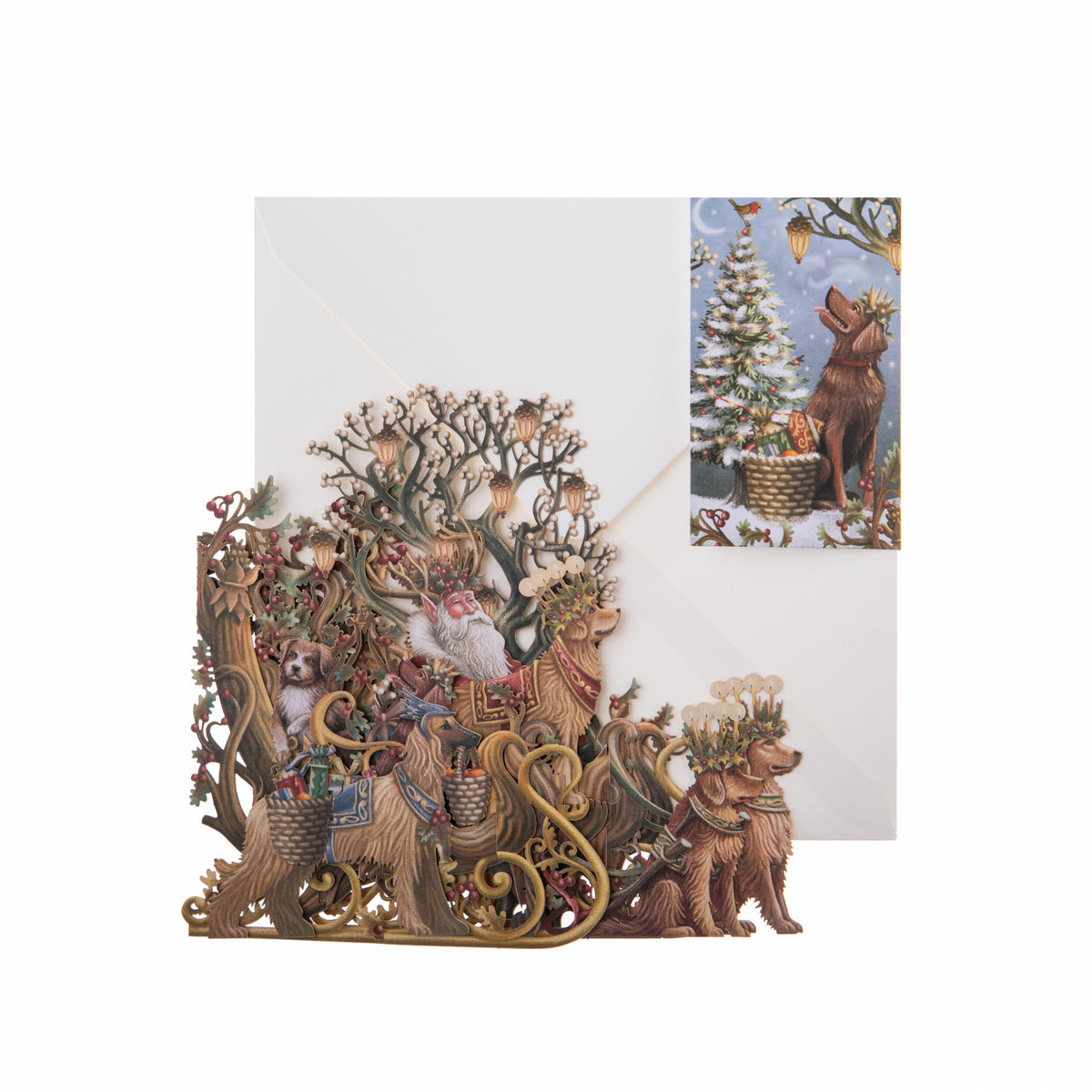 SANTA'S DOG SLEIGH 3D CARD