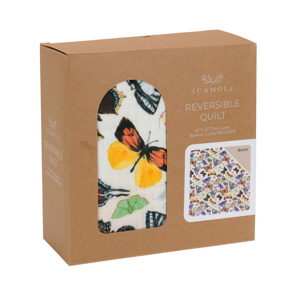 FLUTTER FRIENDS BUTTERFLY REVERSIBLE BABY QUILT