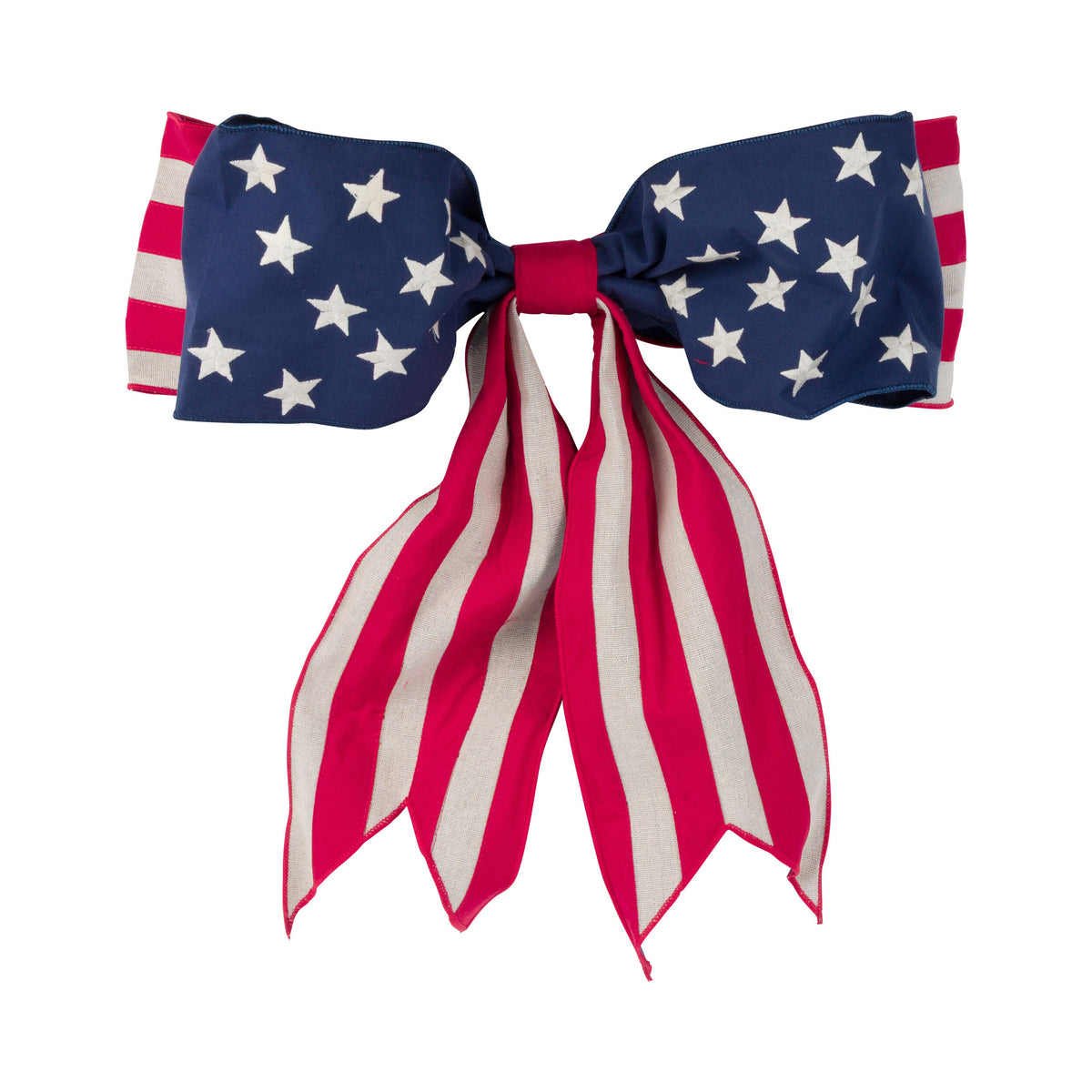 STARS AND STRIPES CANVAS BOW