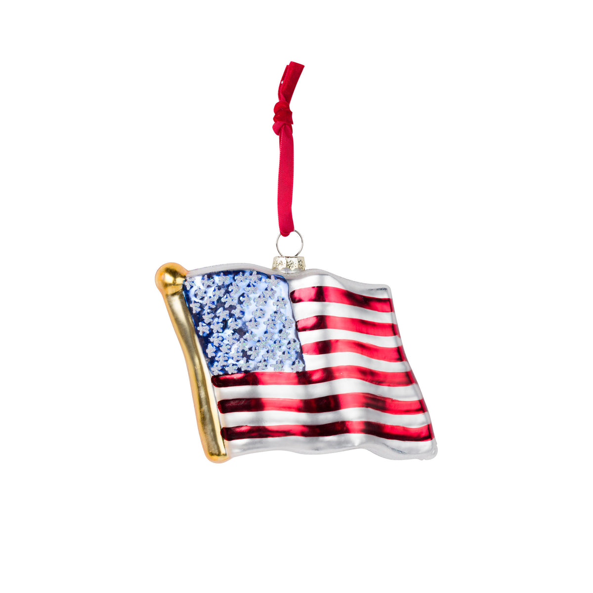 American flag ornament on a white background