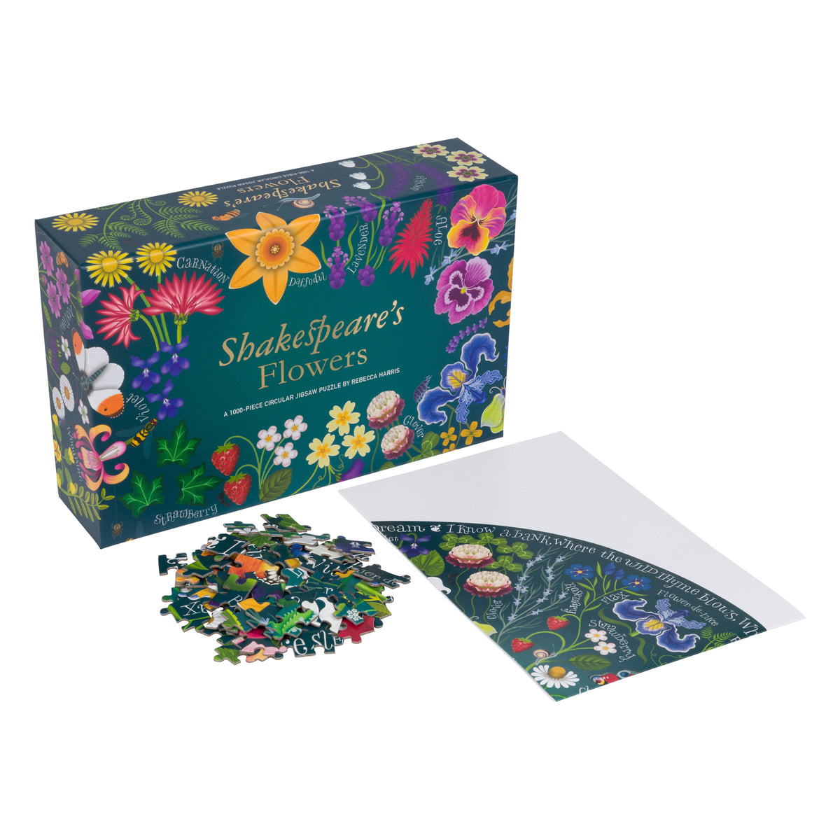 SHAKESPEARE'S FLOWERS 1000-PIECE CIRCULAR JIGSAW PUZZLE