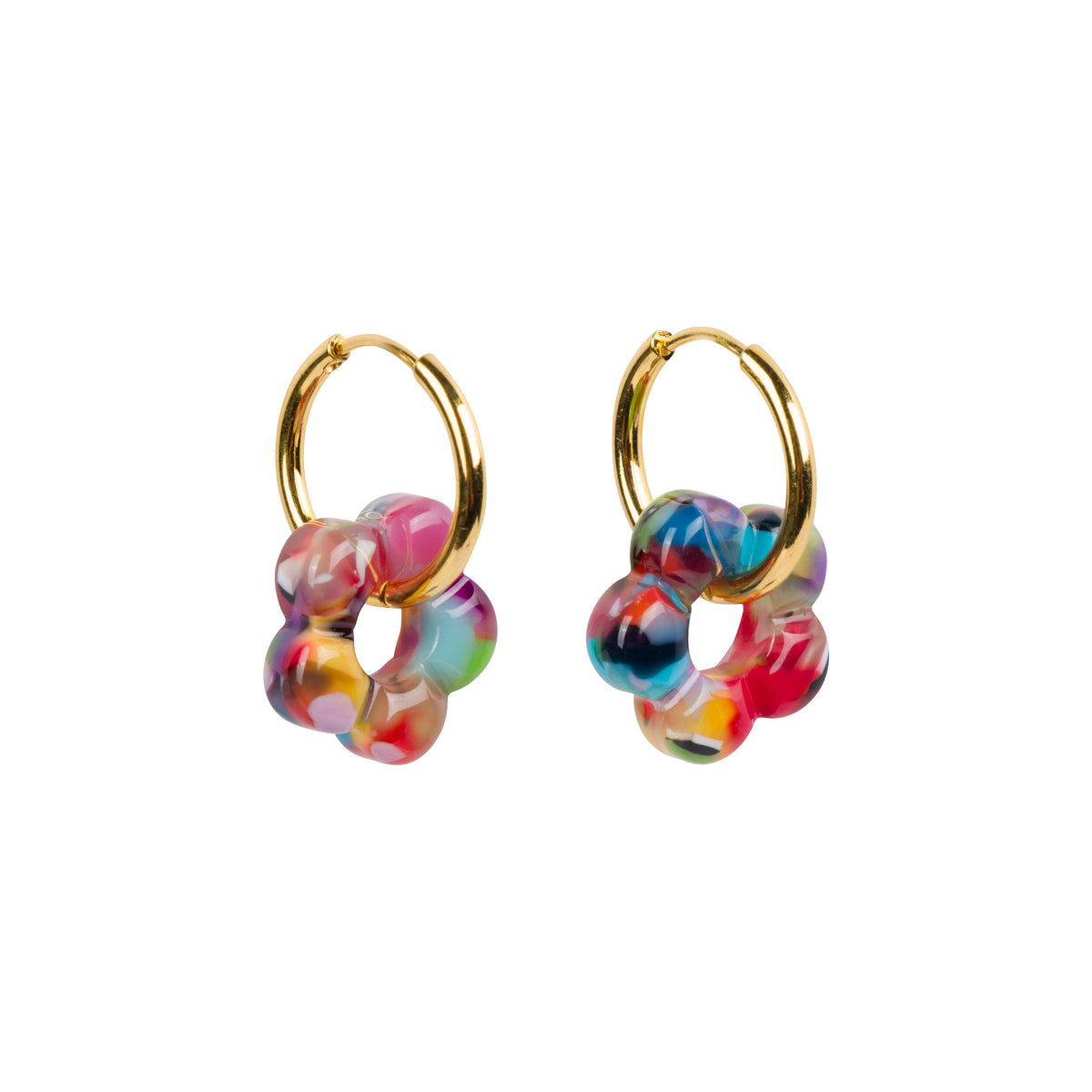 DAISY HOOP EARRINGS