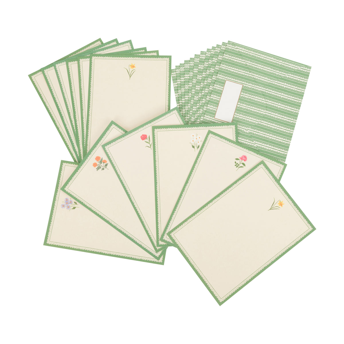 GARDEN STUDY FOLIO STATIONERY SET