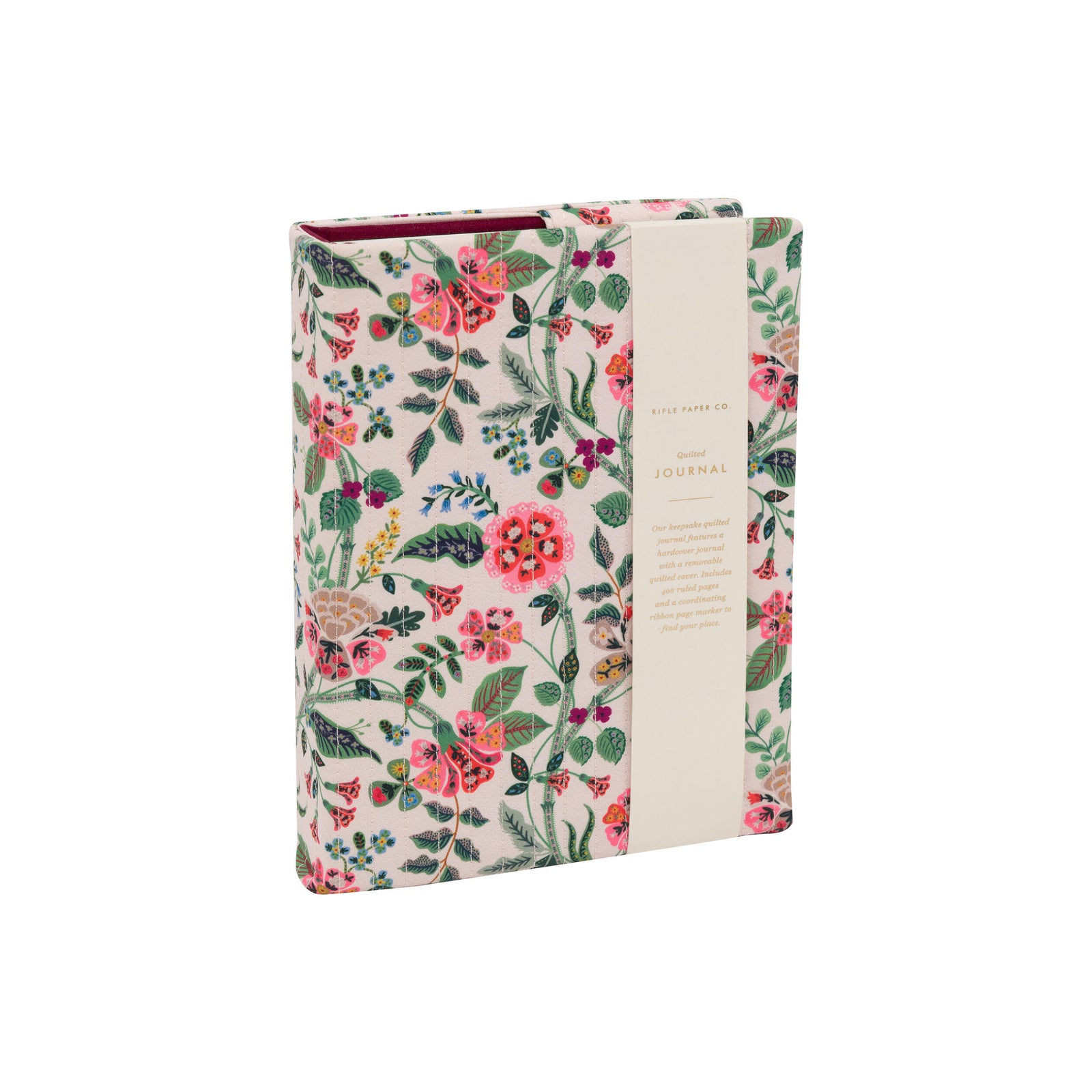 Floral notebook cover on a white background
