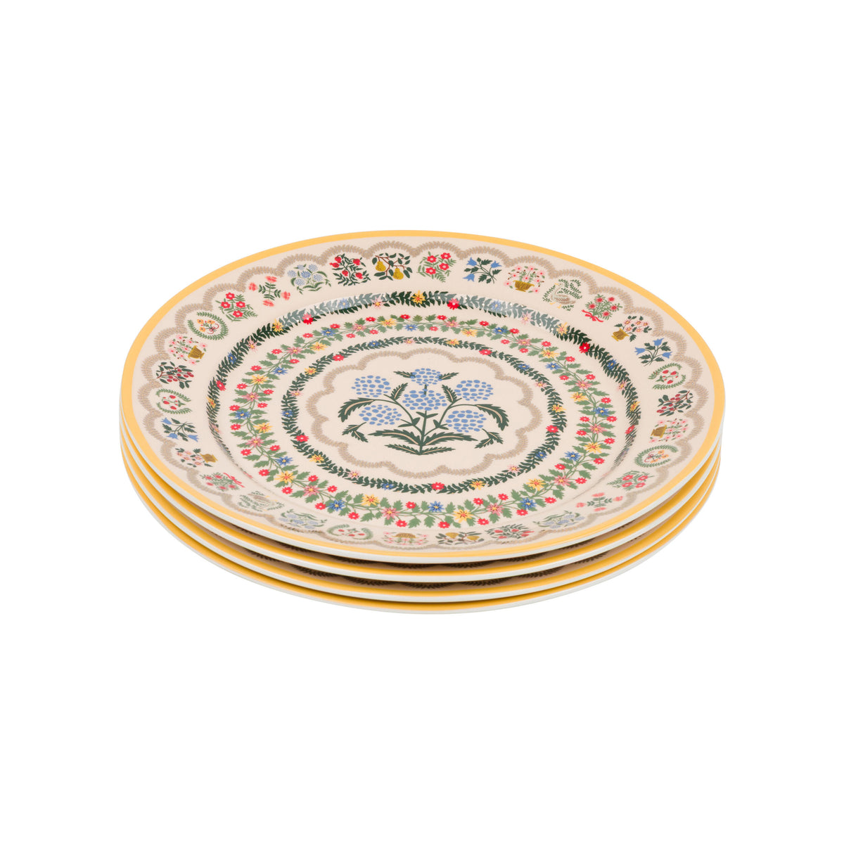 ROSETTE DINNER PLATES - SET OF 4