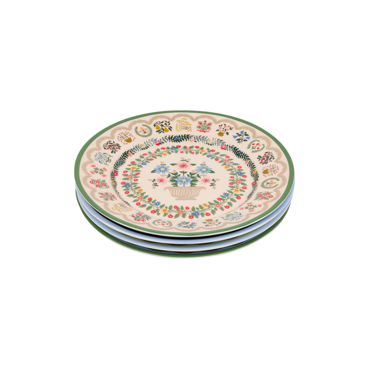 ROSETTE DESSERT PLATES - SET OF 4