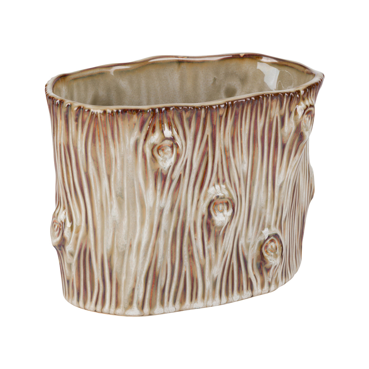 FAUX BOIS TREE STUMP PLANTER