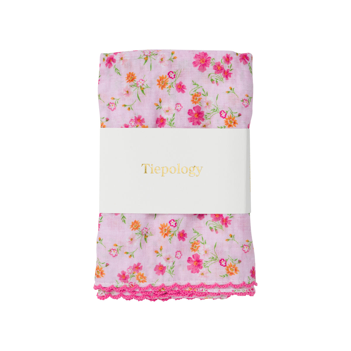 VINTAGE FLORAL COTTON RAYON SCARF