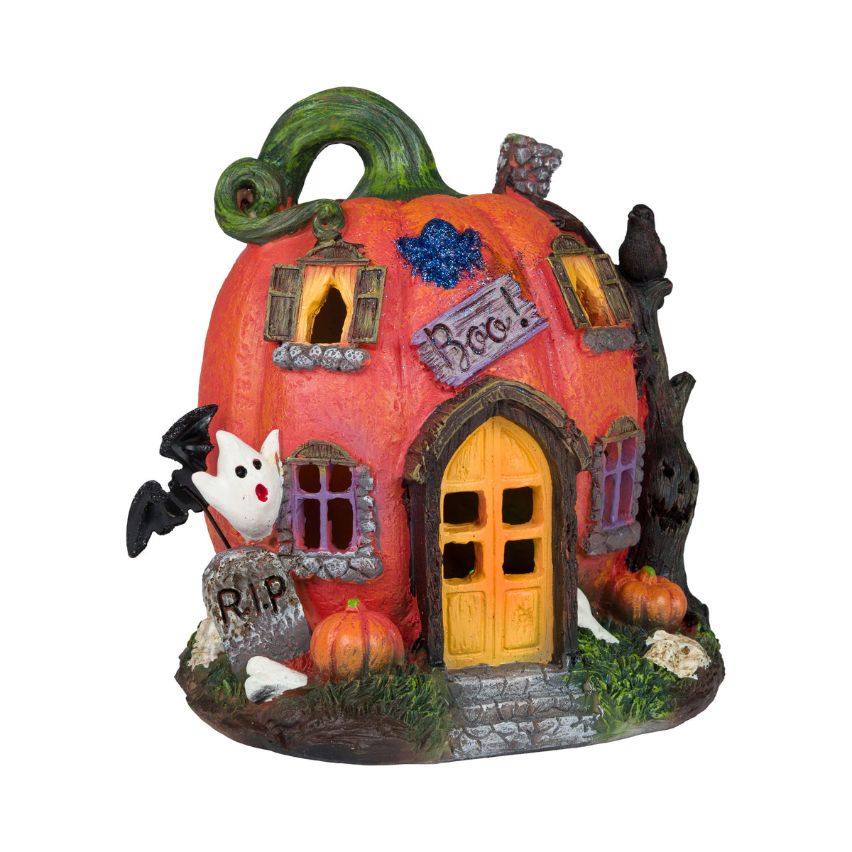 LIGHT-UP HALLOWEEN PUMPKIN HOUSE