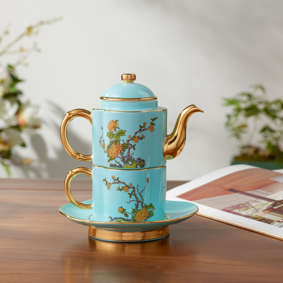 LADY TURQUIOA TEA FOR ONE SET