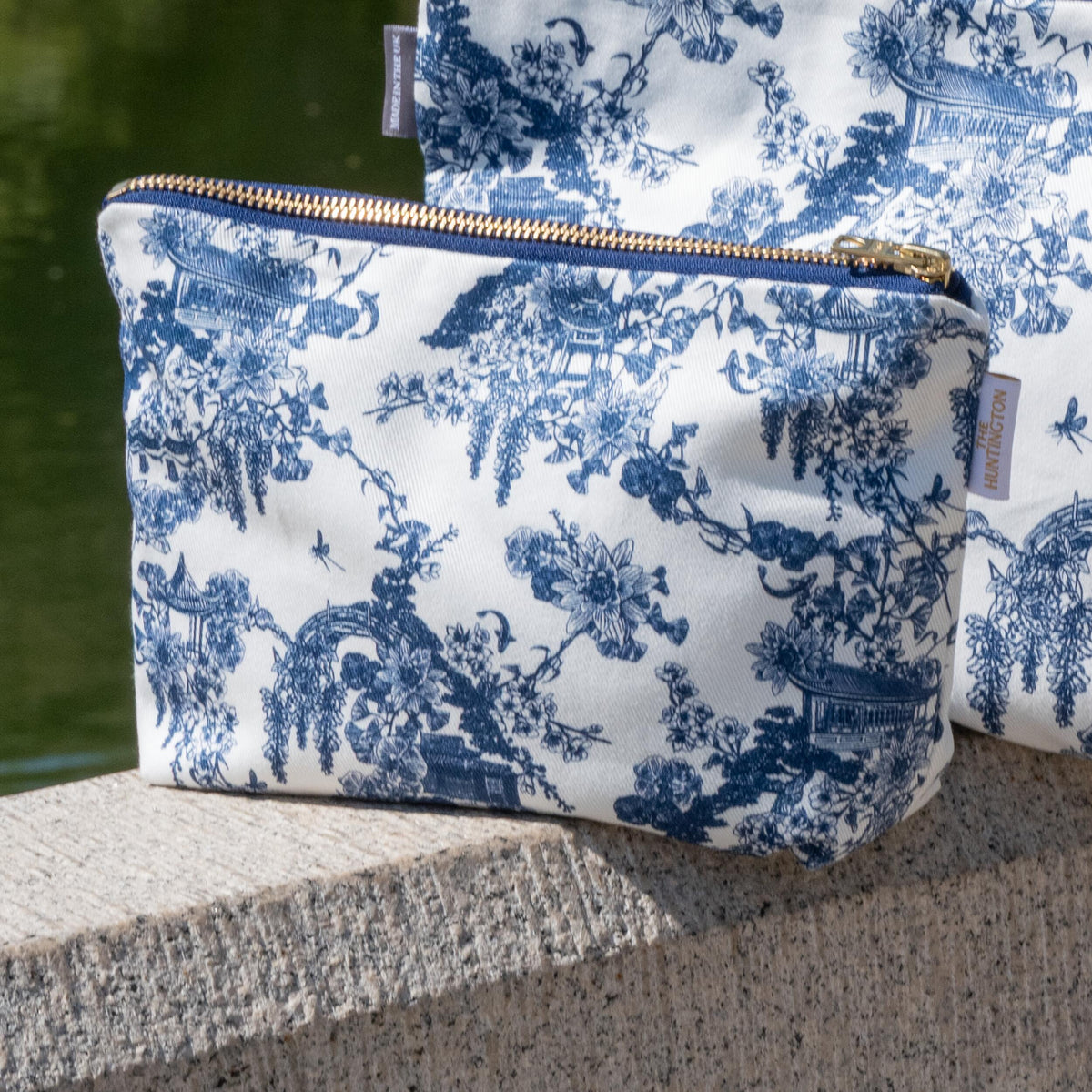 ASIAN GARDENS TOILE COSMETIC BAG