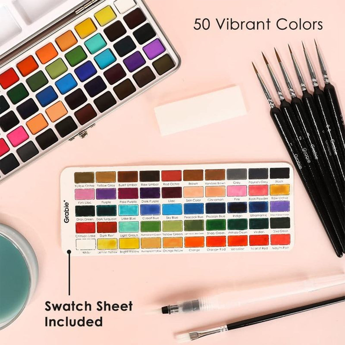 PREMIUM WATERCOLOR SET - 50 COLORS