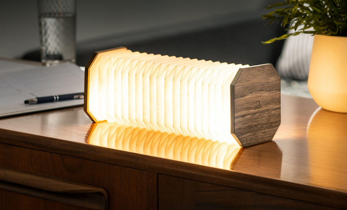 SMART ACCORDIAN LAMP - WALNUT