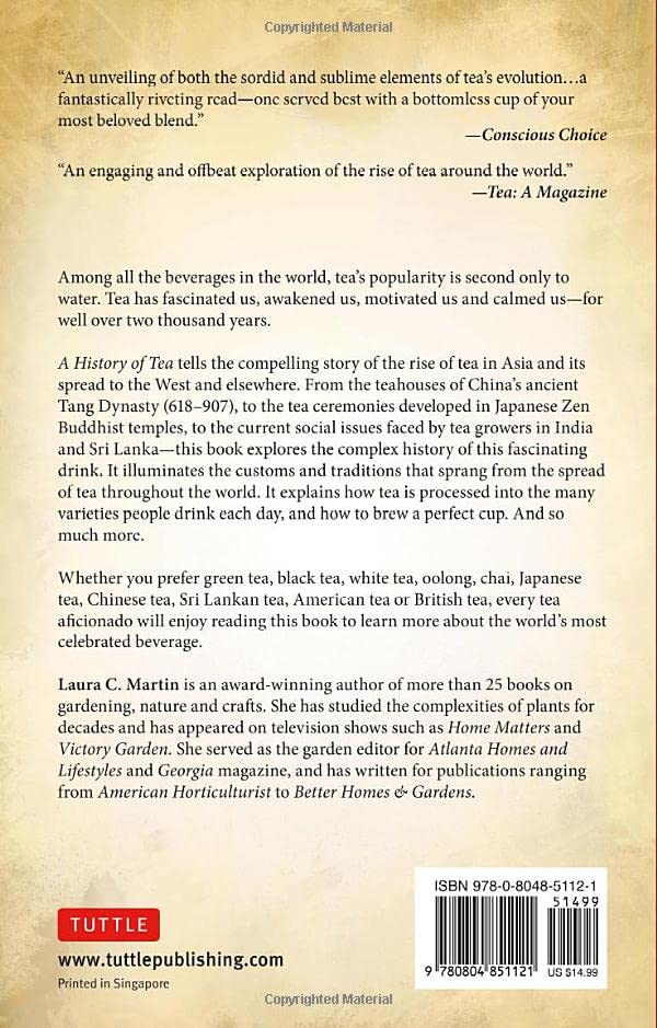 As the world's most popular beverage, tea has fascinated us, awakened us, motivated us, and calmed us for well over two thousand years. A History of Tea tells the compelling story of the rise of tea in Asia and its eventual spread to the West and beyond. 232 pages. Softcover. 