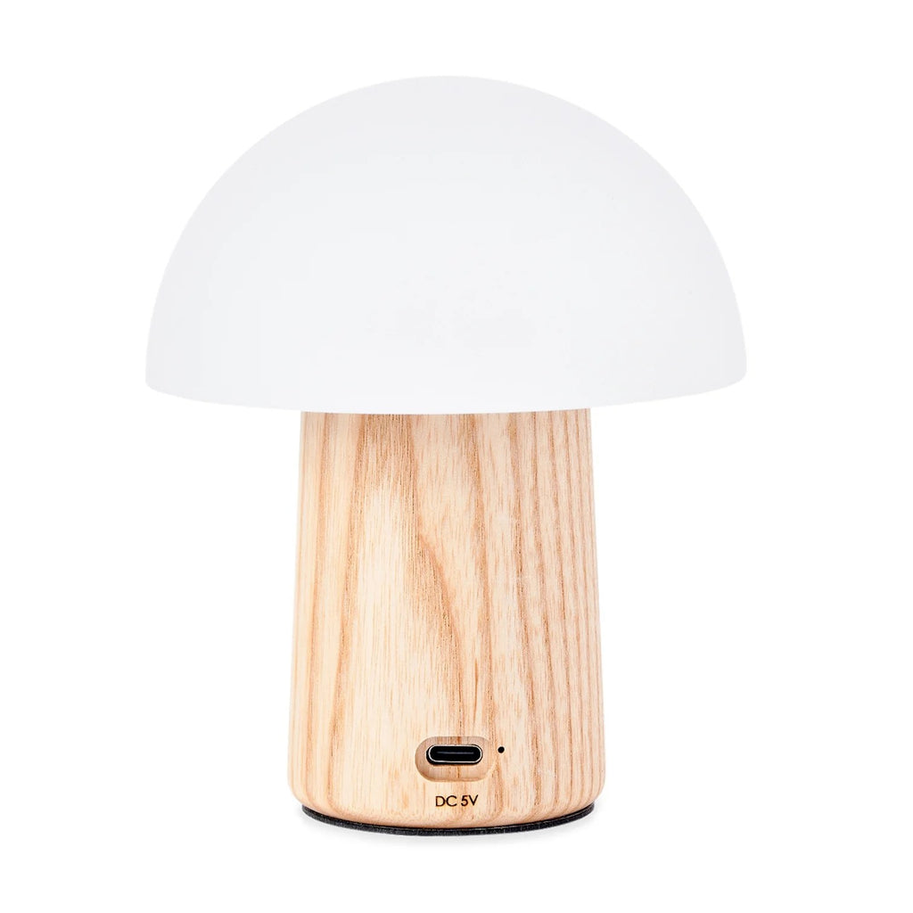 The Alice Mushroom Lamp is the epitome of uniqueness and functionality.  Switch between seven soft RGB lights and the warm white light mode with a gentle tap on the mushroom ABS shade or tap again to choose your preferred color. Dimensions: 3.9" x 5.1".