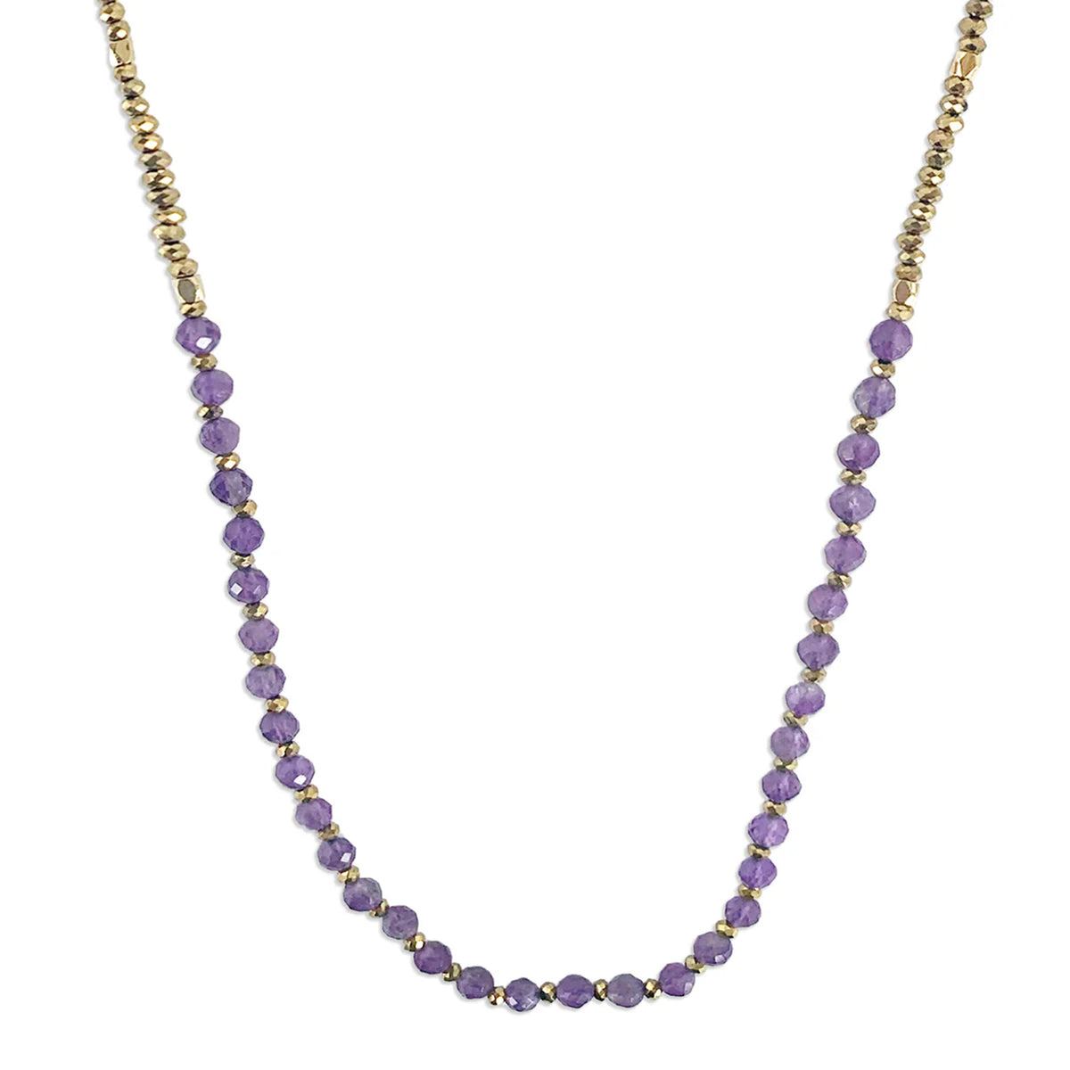 AMETHYST NECKLACE / TRIPLE WRAP BRACELET