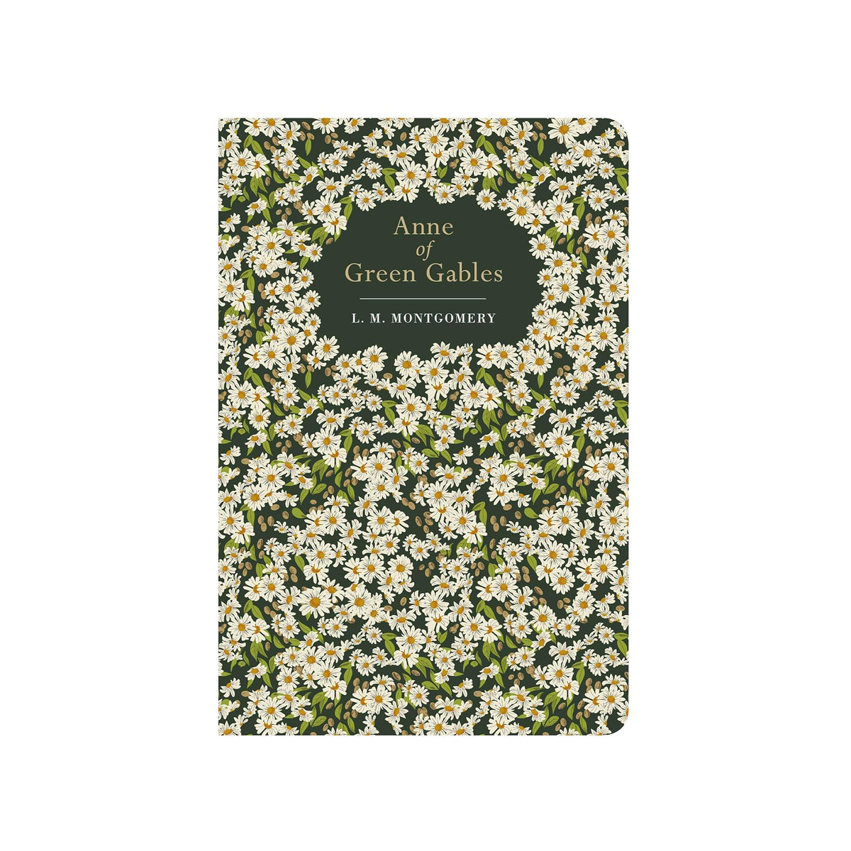 Book cover of 'Anne of Green Gables' with floral design