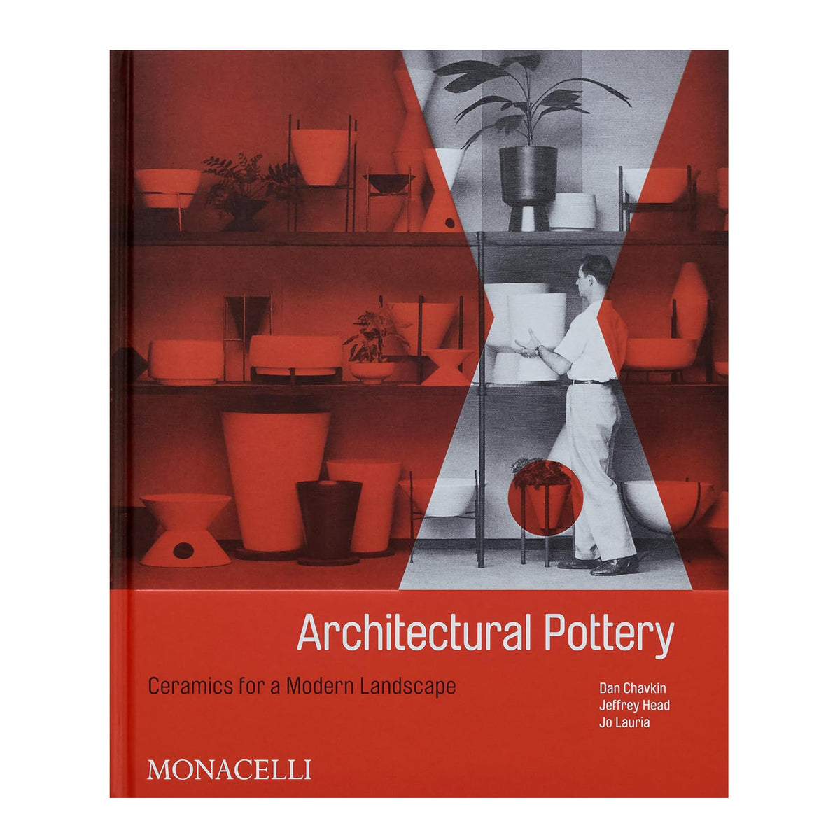 Book cover of &#39;Architectural Pottery&#39; with red and gray design