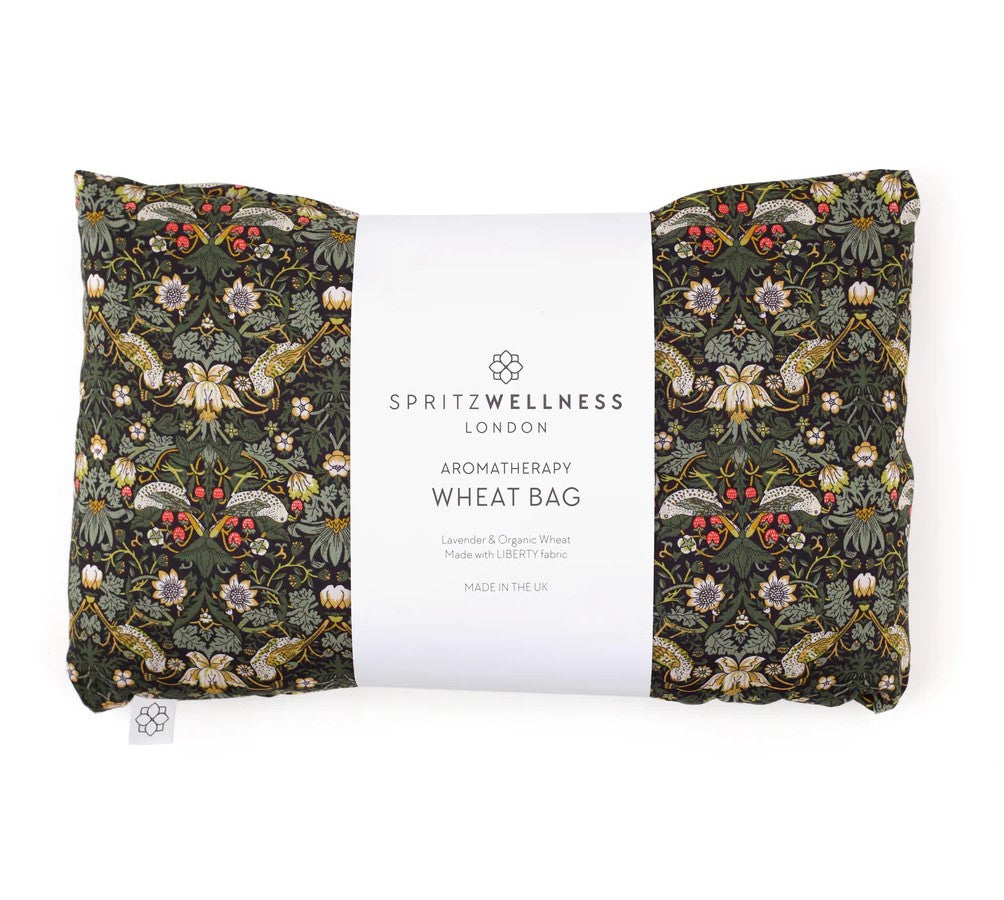 This pretty pillow is filled with wheat and aromatic, calming lavender, and is a natural way to sooth aches and pains. 