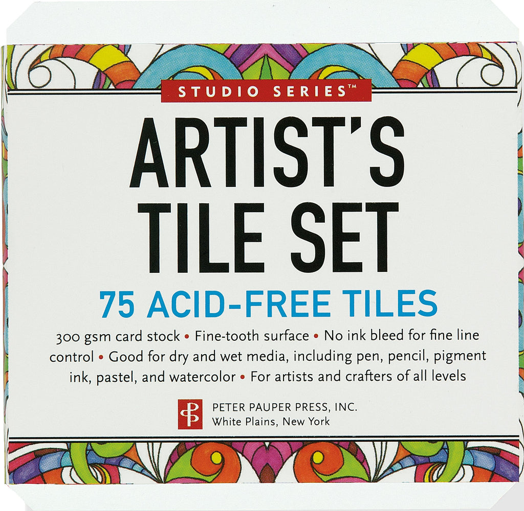 Calling all artists and crafters! Use these high-quality white tiles to create drawings and designs in pen, pencil, pastel, watercolor, and more. Set of 75 white Artist's Tiles. 300 gsm card stock. Tiles measure 3-1/2 inches by 3-1/2 inches.