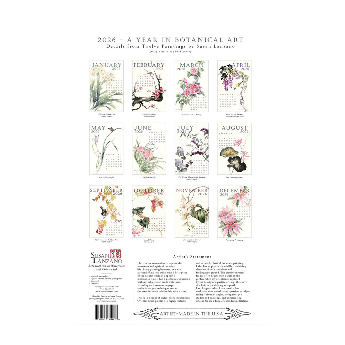 A YEAR IN BOTANICAL ART: 2026 CALENDAR