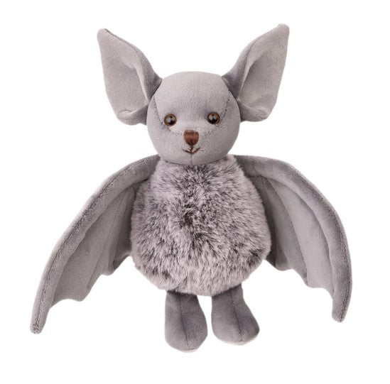 Meet Baltazar, the bat who’s ready to soar into your heart with his big, friendly eyes and soft, velvety wings! This charming plush bat features a delightful blend of deep black and soft gray fur, perfect for nighttime cuddles and daytime adventures. Dimensions: 7" x 12" Hand Washable. Suitable from birth.