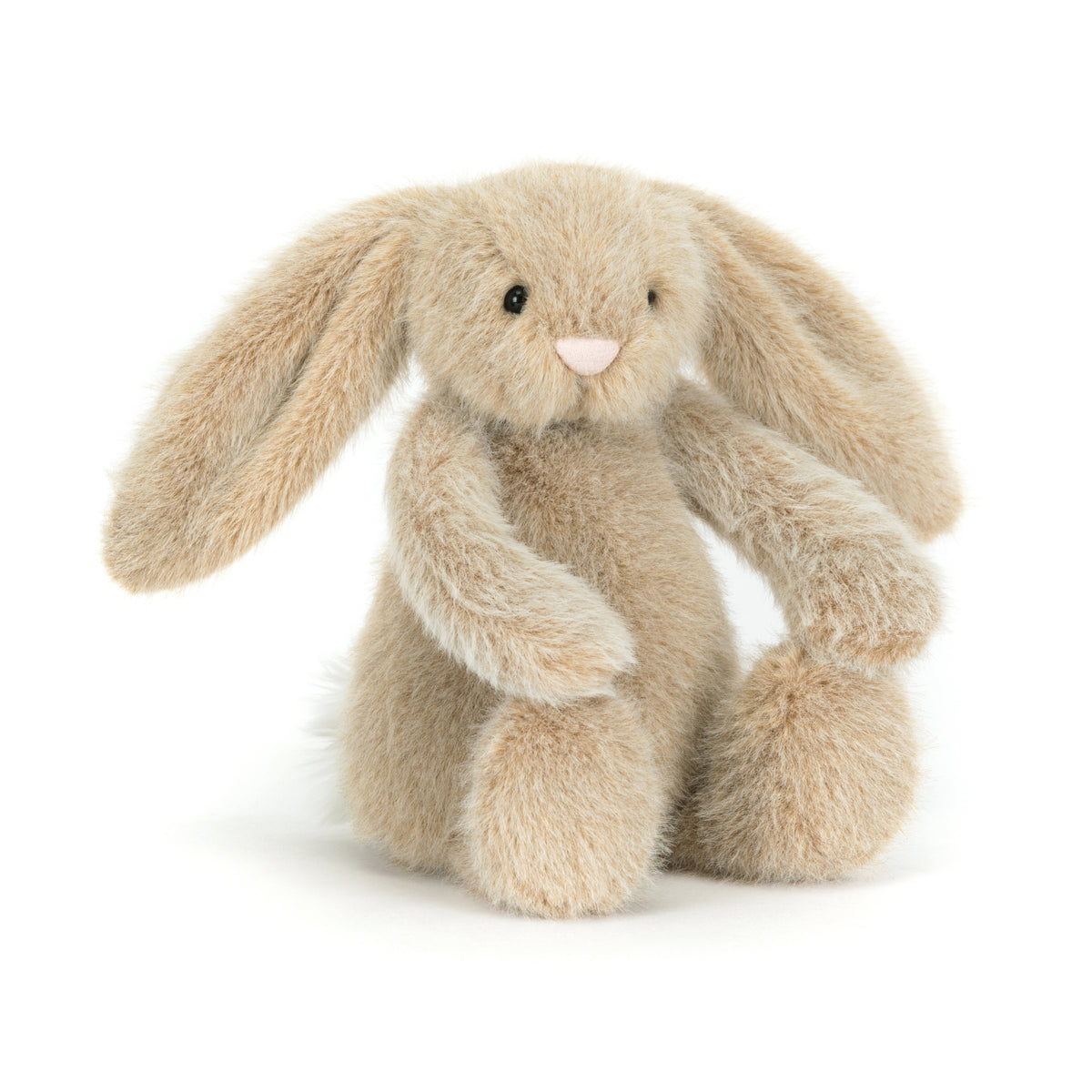 Plush Jellycat bunny toy on a white background
