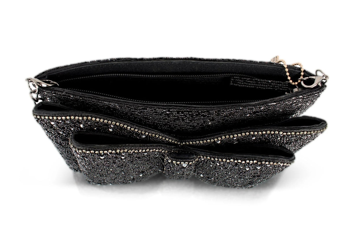 BEADED BOW PURSE