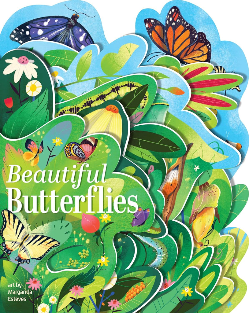 An ode to the growth and beauty of butterflies (and their young admirers), this colorful, chunky board book is a work of art. Every page turn of this chunky board book reveals a new layer of Margarida Esteves’s bright, graphic depiction of a stage in the life of a butterfly.  Board book. Reading age: baby - 3 years.