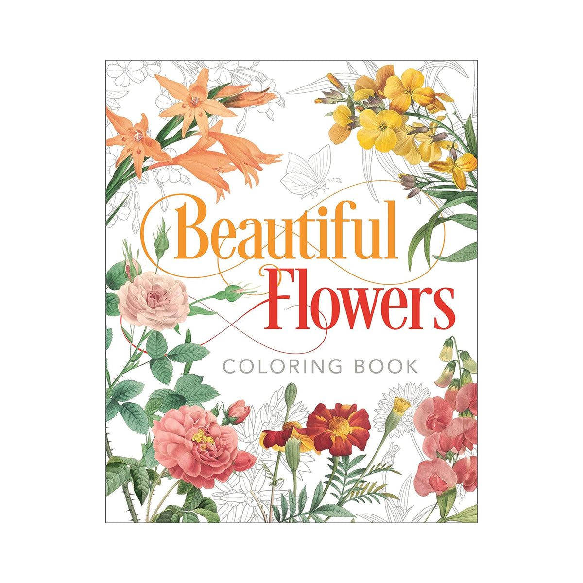 BEAUTIFUL FLOWERS COLORING BOOK
