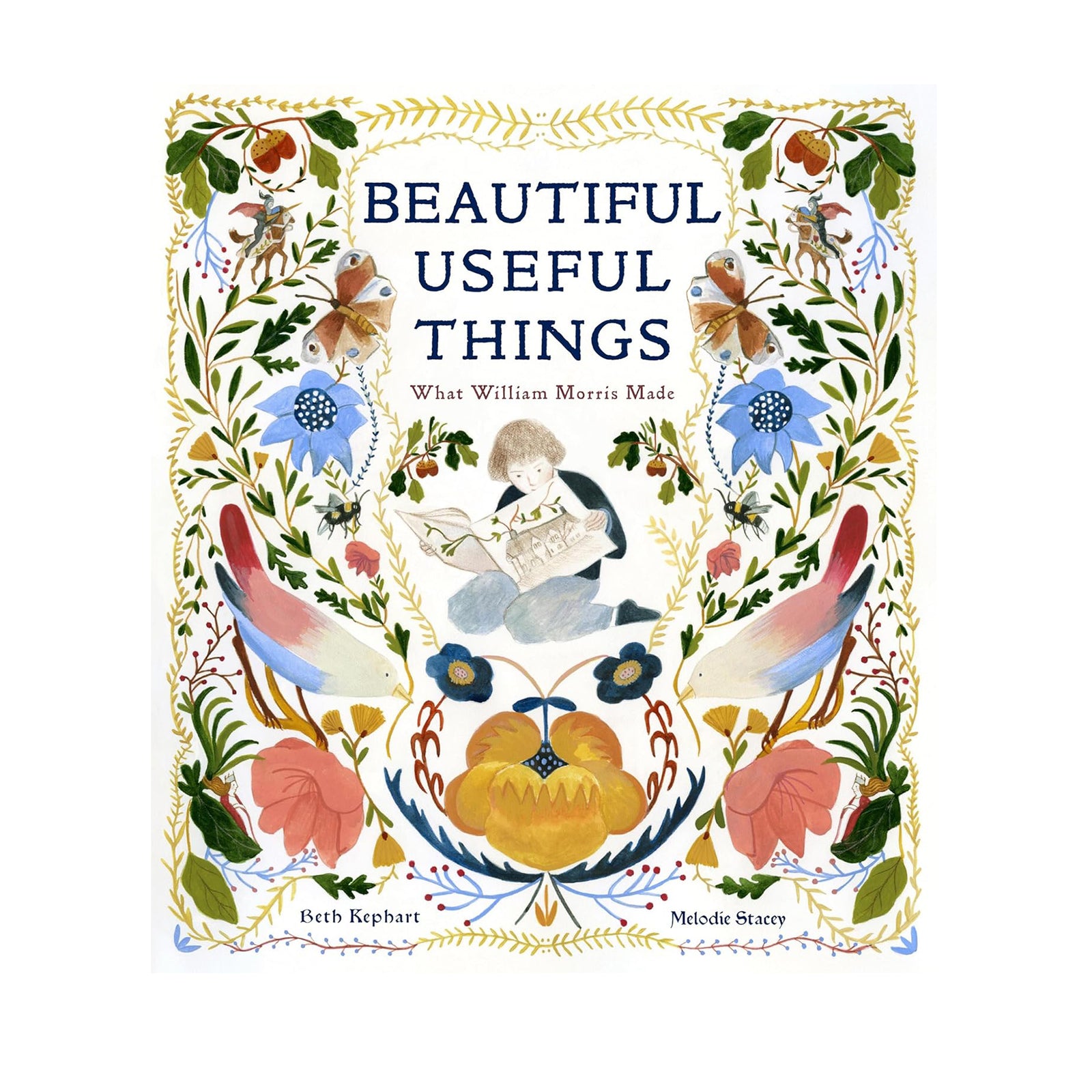 Book titled 'Beautiful Useful Things' with floral illustrations on a white background