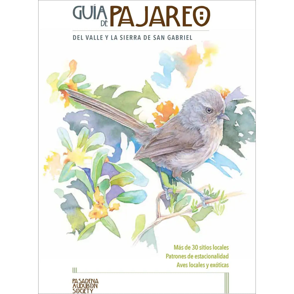 La Guía describe detalladamente 30 de los principales puntos de pajareo de la región del Valle de San Gabriel, desde el río Los Ángeles hasta la Sierra de San Gabriel. Detalla las aves que se pueden encontrar, cómo llegar, servicios y tarifas, mapas y fotos en color de algunas de las aves. Con una amplia gama de hábitats y más de 300 especies de aves, la región del Valle de San Gabriel es conocida desde hace tiempo como un destino de primera para observar aves. 