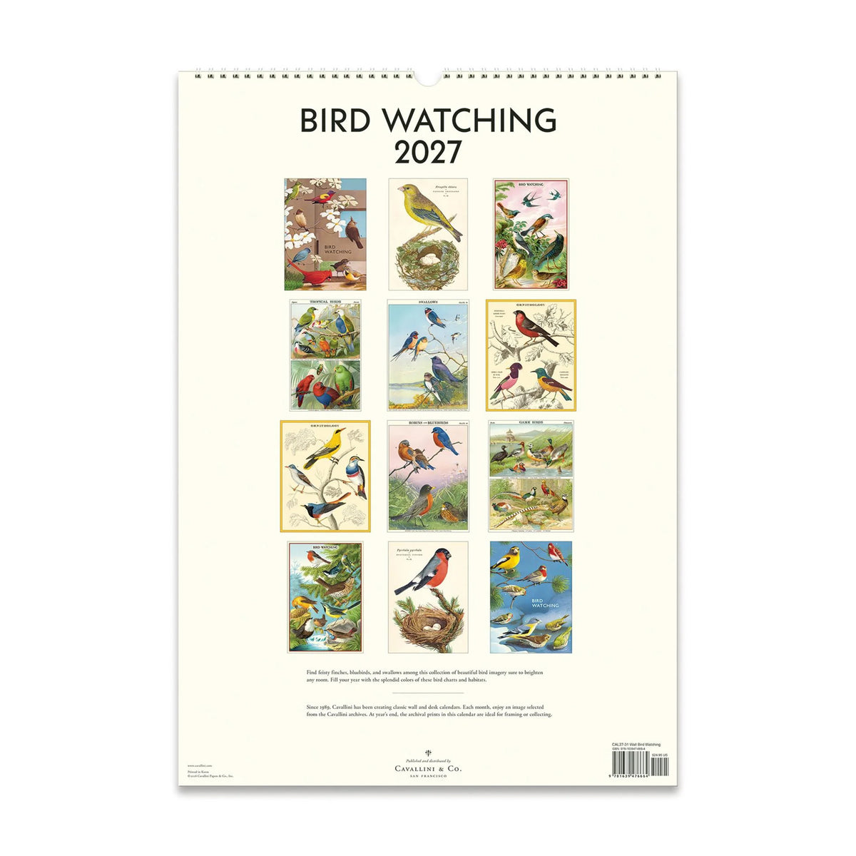 BIRDWATCHING 2027 WALL CALENDAR