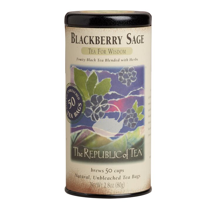 Tea For Wisdom - An enchanting blend of black tea, fruit and herbs. Finest quality tea leaves mingle with sweet, fragrant blackberries and cool, soothing white sage. A member of the Ethical Tea Partnership. Made of fine black tea, natural blackberry and sage. Contains caffeine. 50 Tea Bags.