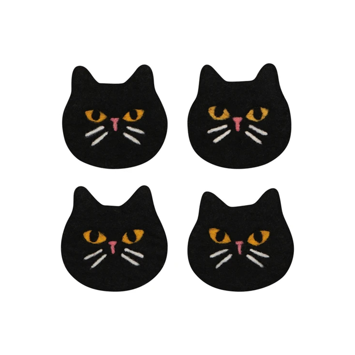 BLACK CAT COASTER SET