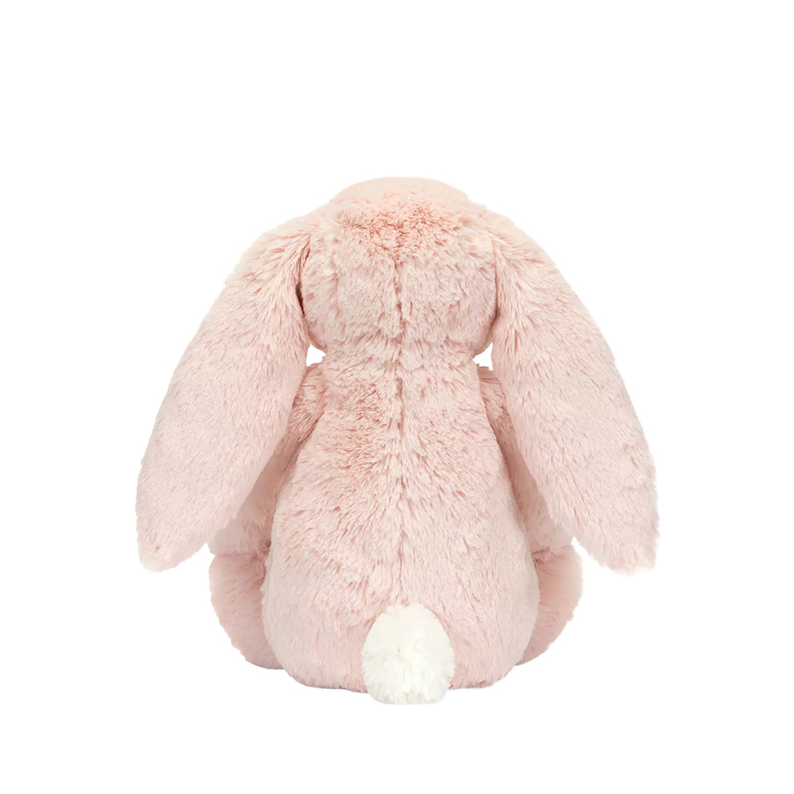 A plush stuffed Jellycat Blossom Bunny in pale pink with long floppy ears and pink floral lining, sitting on a plain white background.