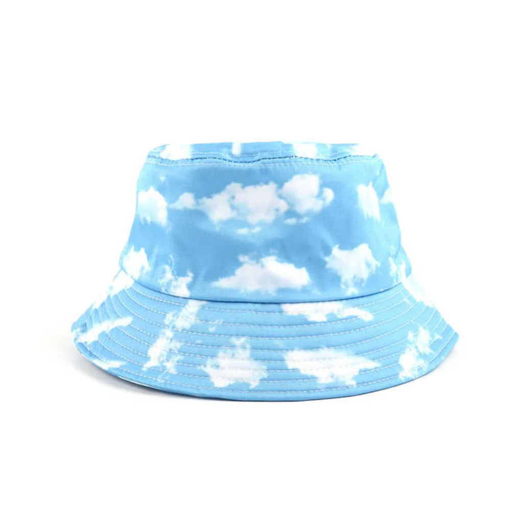 It's sunny with blue skies every time you pull this hat out of your closet! Celebrate the joy of a beautiful day with this bucket hat, perfect for days in the garden or an outdoorsy walk. Dimensions: 22" circumference, 3.5" tall, 2.5" brim Material: Polyester
