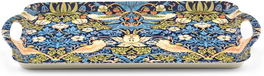 This quality melamine trays is strong, robust durable, and brilliantly practical. Not only hardwearing, it is also a beautiful home decor accent piece. The intricate Strawberry Thief design forms part of the Morris & Co for Pimpernel collection. 19 x 11.7 x 1.2" Melamine Hand wash