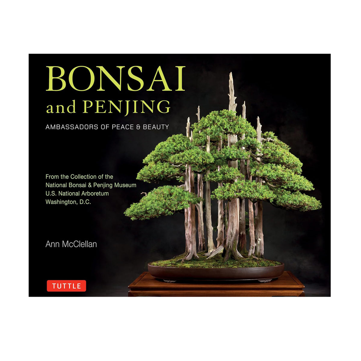 Book cover of 'Bonsai and Penjing' with a bonsai tree on a dark background
