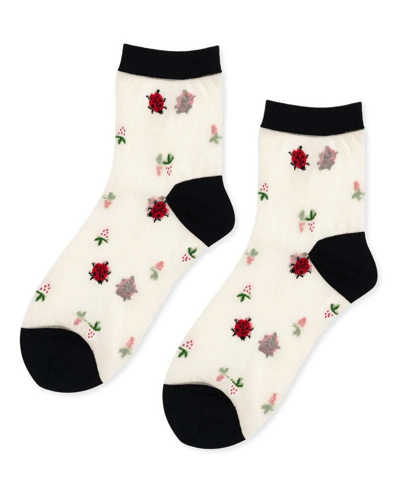 BUGS &amp; BERRIES SHEER SOCKS