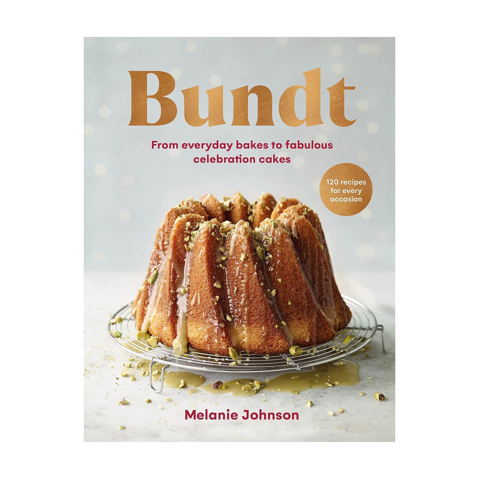 Book cover of 'Bundt' with a bundt cake on a marble surface