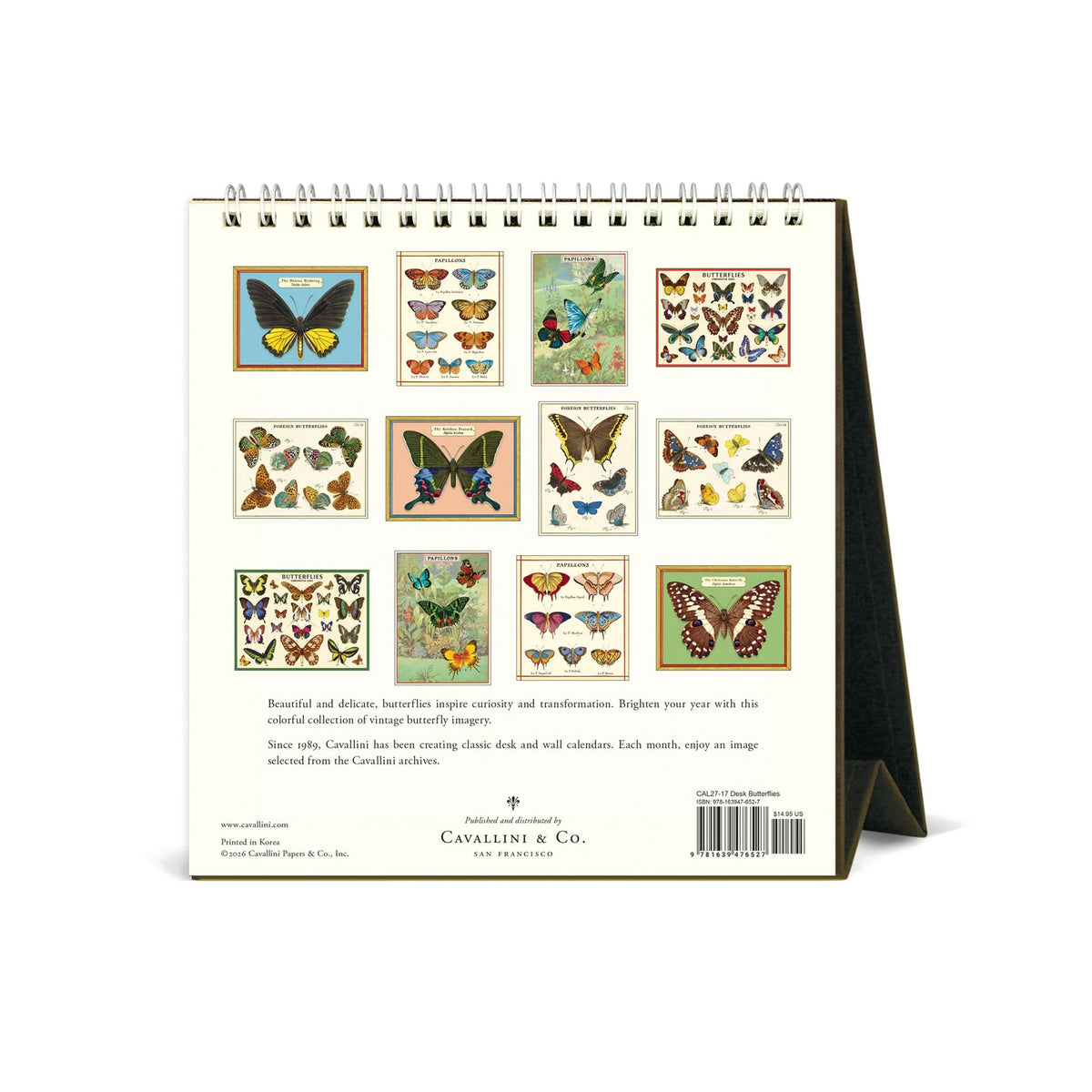 BUTTERFLIES 2027 DESK CALENDAR